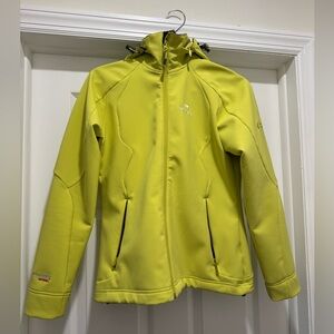 Eider Lime Green Hooded Ski Softshell Jacket